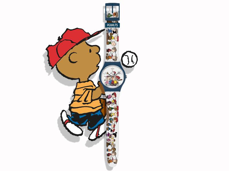 SWATCH PEANUTS FIRST BASE SO29Z107